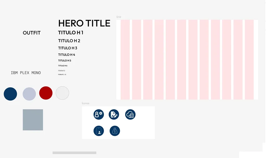 Se presenta el Design Foundation (Style guide) para JRCONTABLES